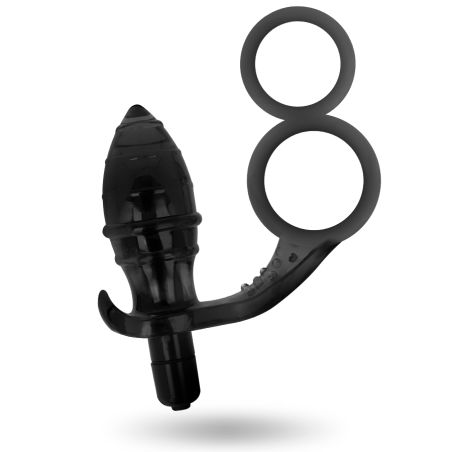 ADDICTED TOYS - PLUG ANAL CON ANILLA DOBLE NEGRO ADDICTED TOYS