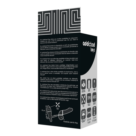 ADDICTED TOYS - PLUG ANAL CON ANILLA DOBLE NEGRO ADDICTED TOYS