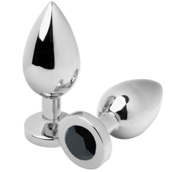 METAL HARD - ANAL PLUG DIAMOND NEGRO SMALL 5.71CM METAL HARD