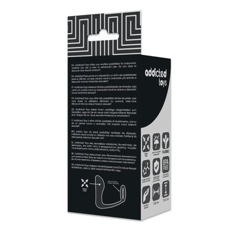 ADDICTED TOYS - PLUG ANAL CON ANILLO SILICONA NEGRO ADDICTED TOYS