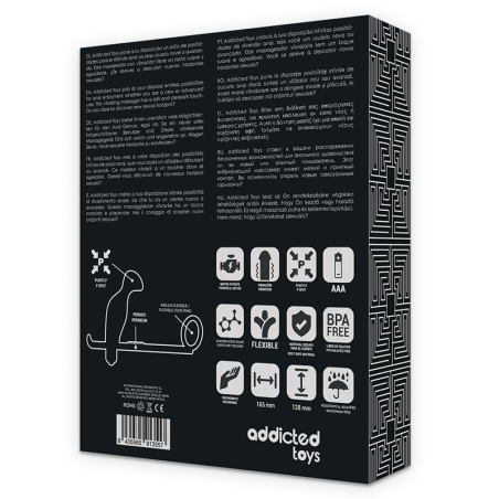 ADDICTED TOYS - PLUG ANAL CON ANILLO SILICONA NEGRO 12 CM ADDICTED TOYS