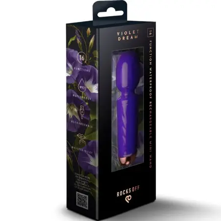 Mini Wand Recargable 16 Funciones Violeta | Rocks-Off
