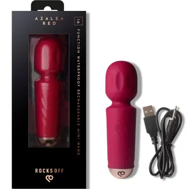 ROCKS-OFF - MINI WAND RECARGABLE 16 FUNCIONES BURDEOS