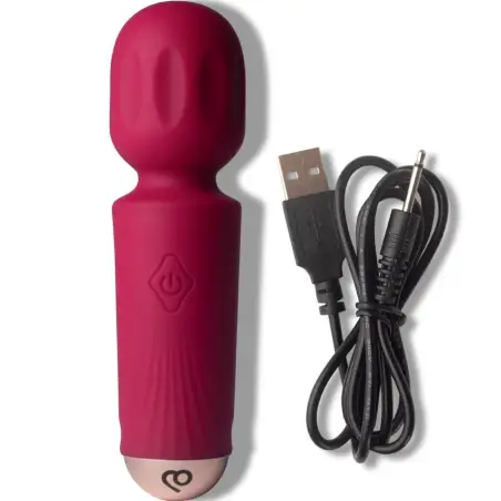 Mini Wand Recargable 16 Funciones Burdeos | Rocks-Off