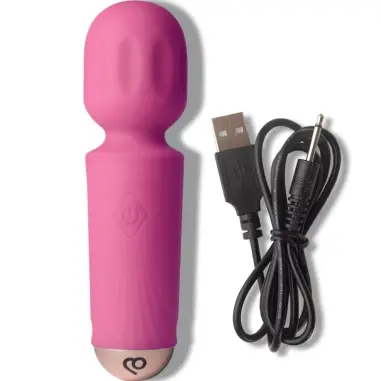 Mini Wand Recargable 16 Funciones Fucsia | Rocks-Off