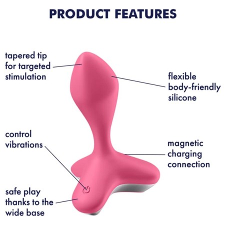 SATISFYER - GAME CHANGER PLUG VIBRADOR ROSA SATISFYER PLUGS