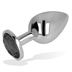 OHMAMA - PLUG ANAL CON CRISTAL NEGRO 8 CM OHMAMA ANAL