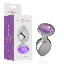 INTENSE - PLUG ANAL METAL ALUMINIO CON CRISTAL VIOLETA TALLA L INTENSE ANAL TOYS