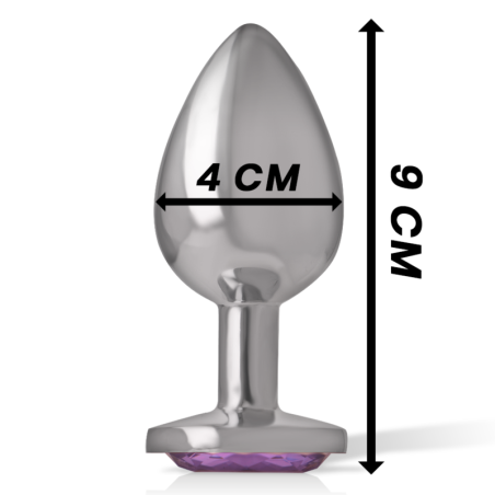 INTENSE - PLUG ANAL METAL ALUMINIO CON CRISTAL VIOLETA TALLA L INTENSE ANAL TOYS