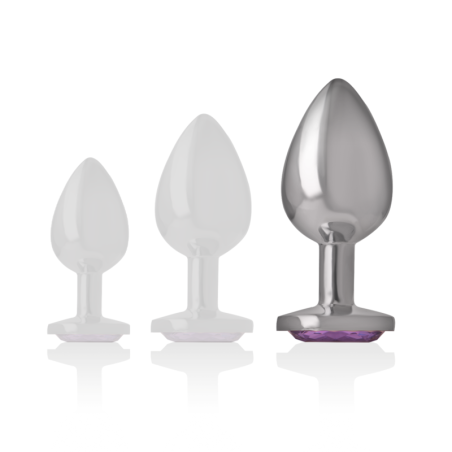 INTENSE - PLUG ANAL METAL ALUMINIO CON CRISTAL VIOLETA TALLA L INTENSE ANAL TOYS
