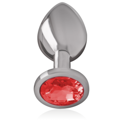 INTENSE - PLUG ANAL METAL ALUMINIO CON CRISTAL ROJO TALLA L INTENSE ANAL TOYS 2