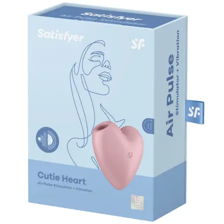 Cutie Heart Estimulador y Vibrador Rosa | Satisfyer