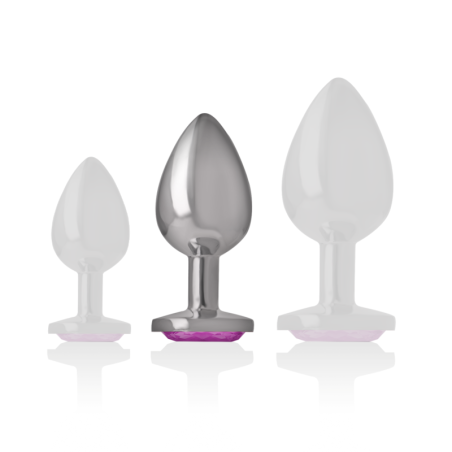 INTENSE - PLUG ANAL METAL ALUMINIO CON CRISTAL ROSA TALLA M INTENSE ANAL TOYS