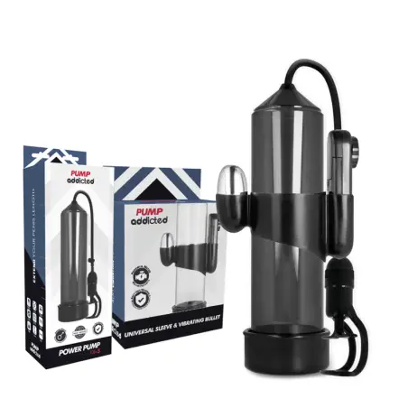 Bomba Erección RX5 Negro con Vibrador | Pump Addicted