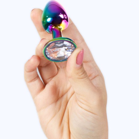 SECRETPLAY - METAL BUTT PLUG MULTICOLOR TALLA S 7 CM SECRETPLAY TOYS