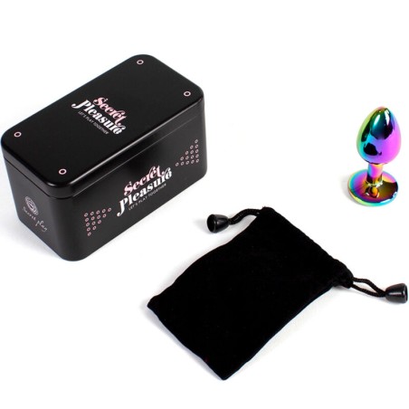 SECRETPLAY - METAL BUTT PLUG MULTICOLOR TALLA S 7 CM SECRETPLAY TOYS