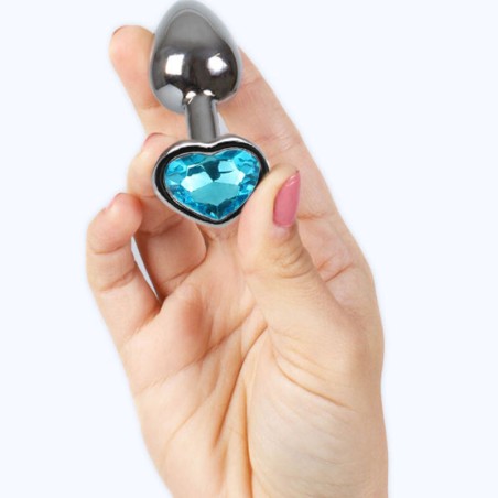SECRETPLAY - METAL BUTT PLUG CORAZÓN AZUL TALLA S 7 CM SECRETPLAY TOYS