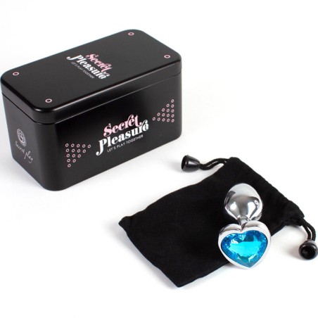 SECRETPLAY - METAL BUTT PLUG CORAZÓN AZUL TALLA S 7 CM SECRETPLAY TOYS