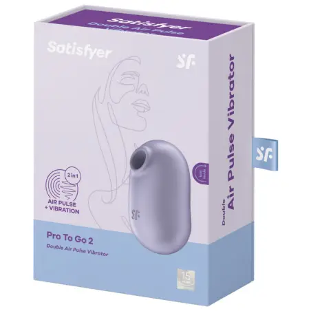 Pro To Go 2 Estimulador y Vibrador Doble Violeta | Satisfyer