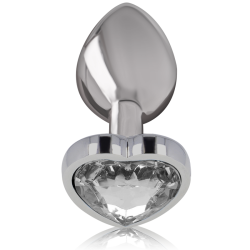 INTENSE - PLUG ANAL METAL ALUMINIO CORAZÓN BLANCO TALLA S INTENSE ANAL TOYS 2