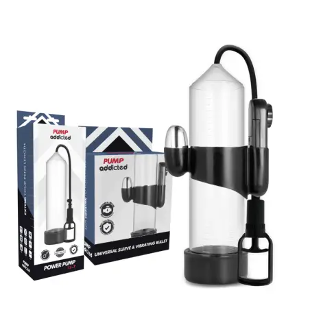 Bomba Erección RX7 Transparente con Vibrador | Pump Addicted