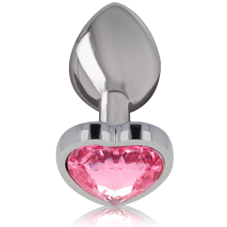INTENSE - PLUG ANAL METAL ALUMINIO CORAZÓN ROSA TALLA M INTENSE ANAL TOYS 2