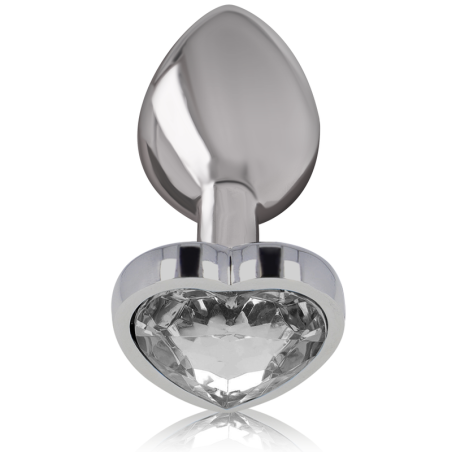INTENSE - PLUG ANAL METAL ALUMINIO CORAZÓN BLANCO TALLA M INTENSE ANAL TOYS