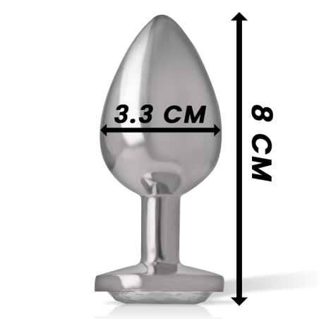 INTENSE - PLUG ANAL METAL ALUMINIO CORAZÓN BLANCO TALLA M INTENSE ANAL TOYS