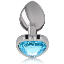 INTENSE - PLUG ANAL METAL ALUMINIO CORAZÓN AZUL TALLA L INTENSE ANAL TOYS 2