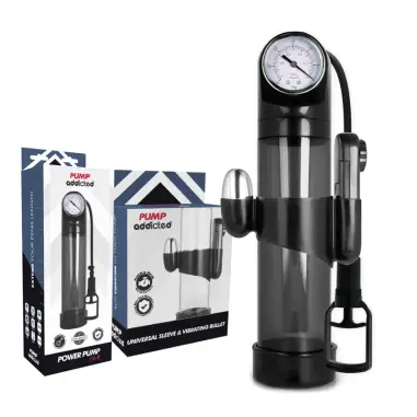 Bomba Erección RX9 Negro con Vibrador | Pump Addicted