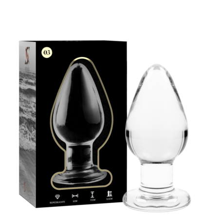 NEBULA SERIES BY IBIZA - MODELO 3 PLUG CRISTAL TRANSPARENTE 11 CM -O- 5 CM NEBULA SERIES BY IBIZA