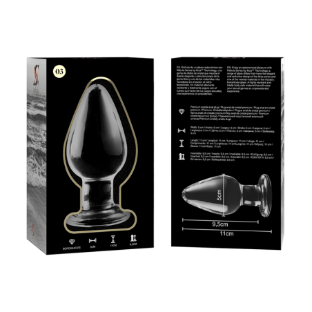 NEBULA SERIES BY IBIZA - MODELO 3 PLUG CRISTAL TRANSPARENTE 11 CM -O- 5 CM NEBULA SERIES BY IBIZA