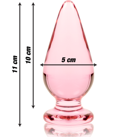 NEBULA SERIES BY IBIZA - MODELO 4 PLUG CRISTAL ROSA 11 CM -O- 5 CM NEBULA SERIES BY IBIZA