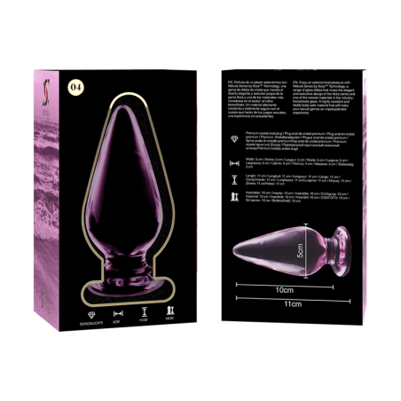 NEBULA SERIES BY IBIZA - MODELO 4 PLUG CRISTAL ROSA 11 CM -O- 5 CM NEBULA SERIES BY IBIZA
