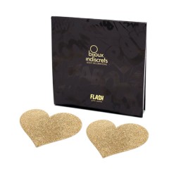 BIJOUX - INDISCRETS PEZONERAS FLASH CORAZÓN DORADO BIJOUX FLASH COLLECTION 2