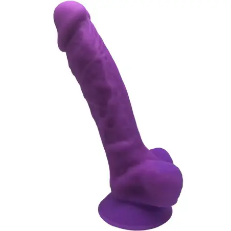 SILEXD - MODELO 1 PENE REALÍSTICO SILICONA PREMIUM SILEXPAN VIOLETA 17.5 CM