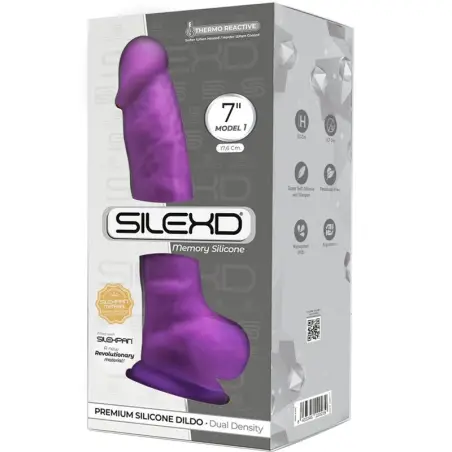 Modelo 1 Pene Realístico Silicona Premium Silexpan Violeta