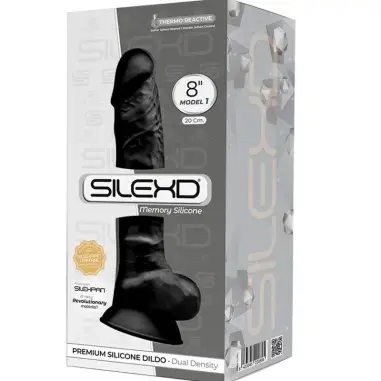 Modelo 1 Pene Realístico Silicona Premium Silexpan Negro