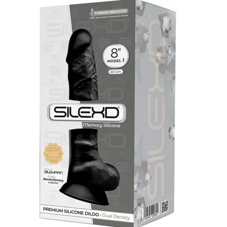 Modelo 1 Pene Realístico Silicona Premium Silexpan Negro