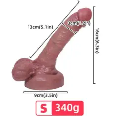 ARMONY - DILDO REALÍSTICO SILICONA LÍQUIDA 13 CM 2