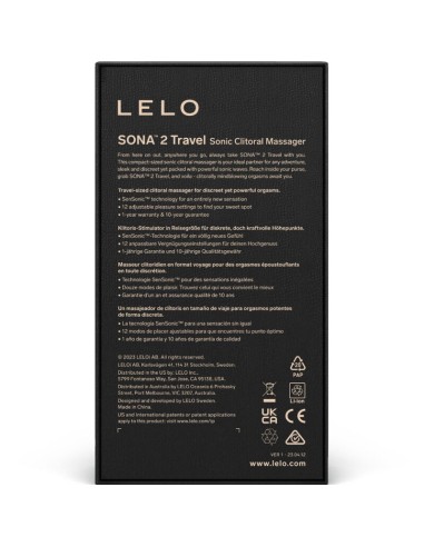 LELO - SONA 2 TRAVEL MASAJEADOR SÓNICO DE CLÍTORIS MORADO 