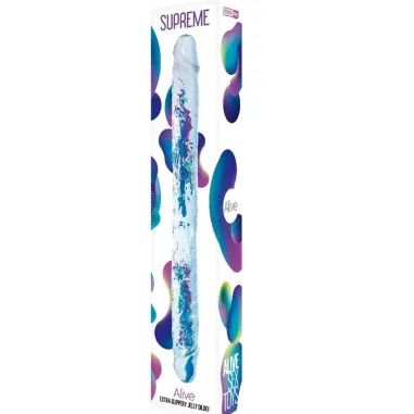 Supreme Pene Realístico Doble Transparente 38.5 cm | Alive
