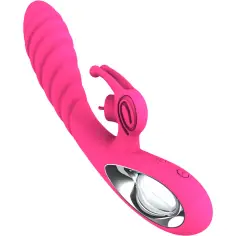 ARMONY - VICKY VIBRADOR RABBIT CON LENGUA PULL RING FUCSIA 2