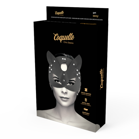 COQUETTE CHIC DESIRE - MASCARA CUERO VEGANO CON OREJAS DE GATO COQUETTE ACCESSORIES
