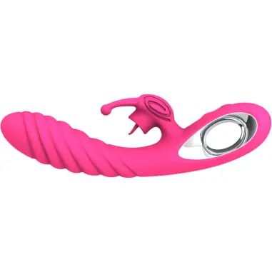 Vicky Vibrador Rabbit con Lengua Pull Ring Fucsia | Armony