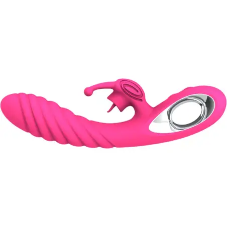 Vicky Vibrador Rabbit con Lengua Pull Ring Fucsia | Armony