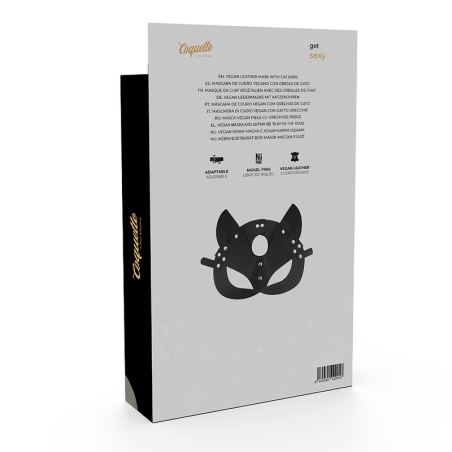 COQUETTE CHIC DESIRE - MASCARA CUERO VEGANO CON OREJAS DE GATO COQUETTE ACCESSORIES