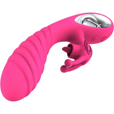 Vicky Vibrador Rabbit con Lengua Pull Ring Fucsia | Armony