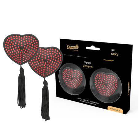COQUETTE CHIC DESIRE - CUBRE PEZONES ROJO / NEGRO COQUETTE ACCESSORIES