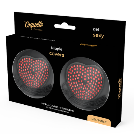 COQUETTE CHIC DESIRE - CUBRE PEZONES ROJO / NEGRO COQUETTE ACCESSORIES